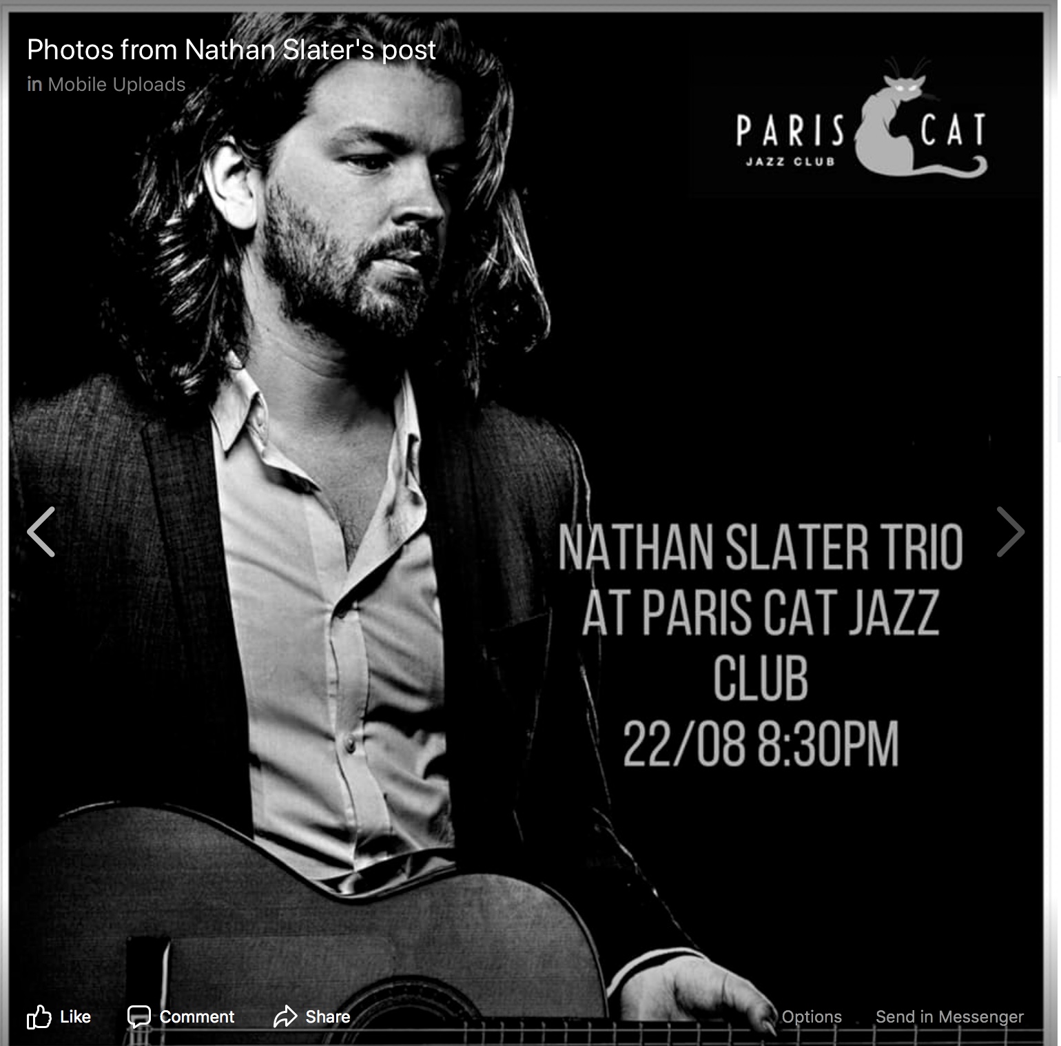 Nathan Slater Quartet @ Paris Cat: Thursday 22nd August at 8.30pm