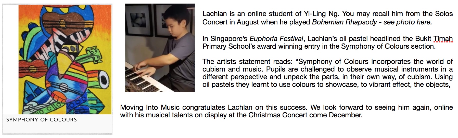 Moving Into Music student Lachlan Kwan Hing has success in Singapore …
