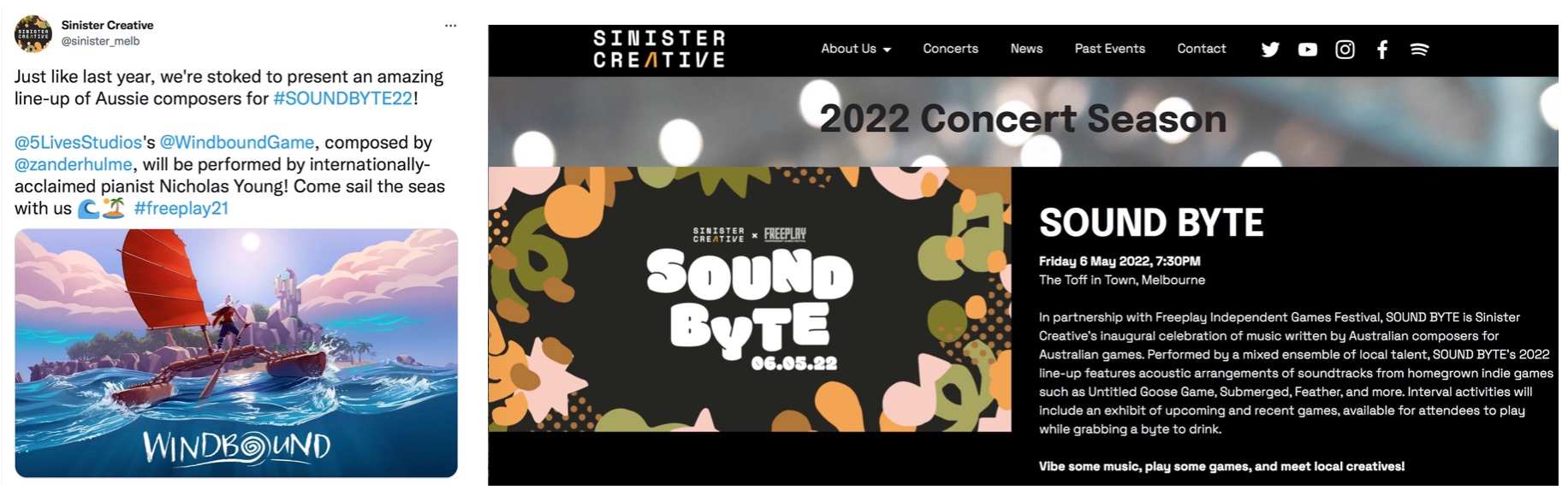 Sinister Creative: SoundByte – Friday 6th May @ Toff In Town …